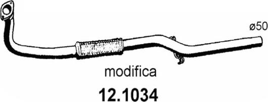 ASSO 12.1034 - Труба вихлопного газу autocars.com.ua