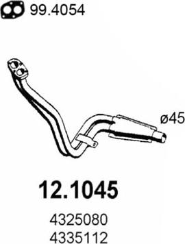 ASSO 12.1045 - Труба выхлопного газа autodnr.net