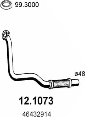 ASSO 12.1073 - Труба выхлопного газа avtokuzovplus.com.ua