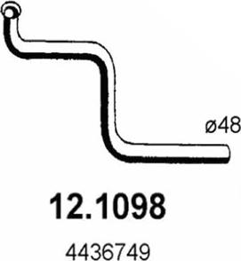 ASSO 12.1098 - Труба выхлопного газа autodnr.net