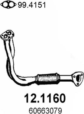 ASSO 12.1160 - Труба вихлопного газу autocars.com.ua