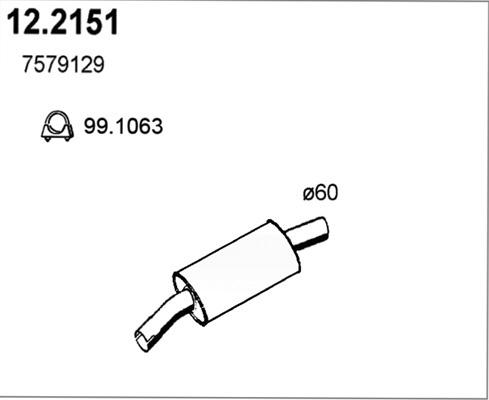 ASSO 12.2151 - Предглушитель выхлопных газов autodnr.net