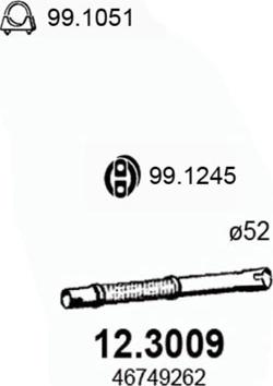 ASSO 12.3009 - Труба вихлопного газу autocars.com.ua