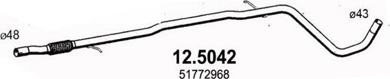 ASSO 12.5042 - Труба вихлопного газу autocars.com.ua