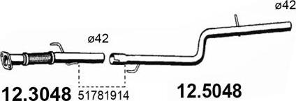 ASSO 12.5048 - Труба вихлопного газу autocars.com.ua