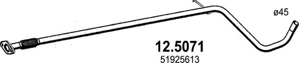 ASSO 12.5071 - Труба выхлопного газа avtokuzovplus.com.ua