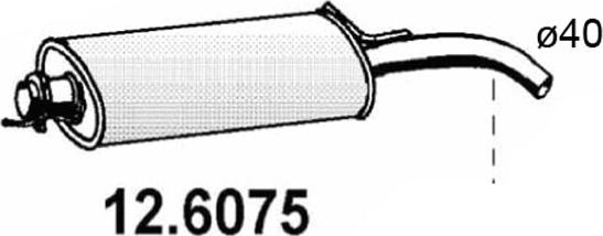 ASSO 12.6075 - Середній глушник вихлопних газів autocars.com.ua