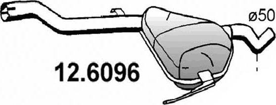ASSO 12.6096 - Середній глушник вихлопних газів autocars.com.ua
