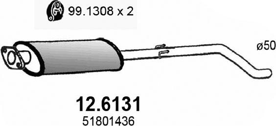 ASSO 12.6131 - Средний глушитель выхлопных газов autodnr.net