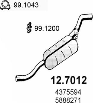ASSO 12.7012 - Глушник вихлопних газів кінцевий autocars.com.ua