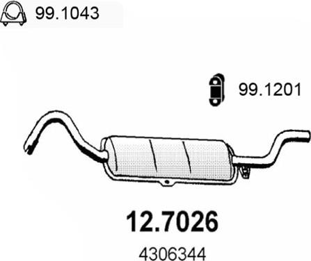 ASSO 12.7026 - Глушник вихлопних газів кінцевий autocars.com.ua