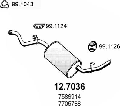 ASSO 12.7036 - Глушник вихлопних газів кінцевий autocars.com.ua