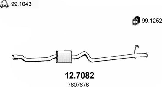 ASSO 12.7082 - Глушник вихлопних газів кінцевий autocars.com.ua