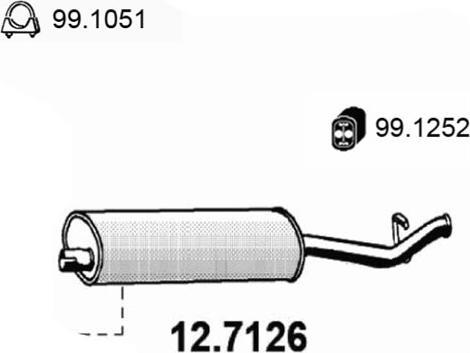 ASSO 12.7126 - Глушник вихлопних газів кінцевий autocars.com.ua