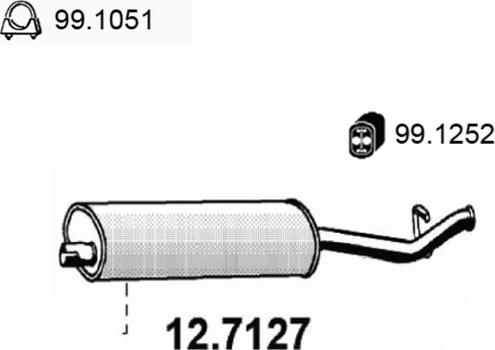 ASSO 12.7127 - Глушник вихлопних газів кінцевий autocars.com.ua