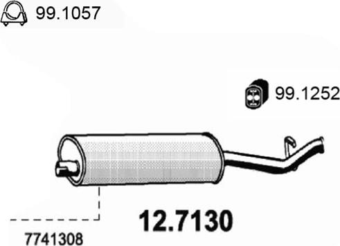 ASSO 12.7130 - Глушник вихлопних газів кінцевий autocars.com.ua