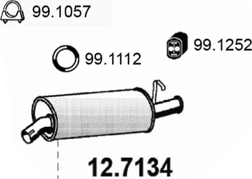 ASSO 12.7134 - Глушник вихлопних газів кінцевий autocars.com.ua