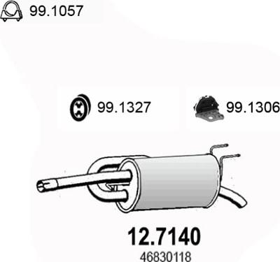 ASSO 12.7140 - Глушник вихлопних газів кінцевий autocars.com.ua