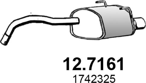 ASSO 12.7161 - Глушник вихлопних газів кінцевий autocars.com.ua