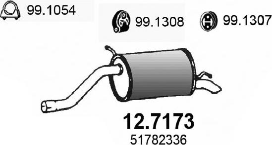 ASSO 12.7173 - Глушник вихлопних газів кінцевий autocars.com.ua