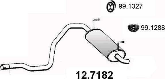 ASSO 12.7182 - Глушник вихлопних газів кінцевий autocars.com.ua