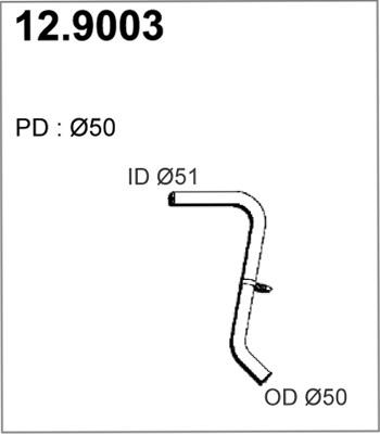 ASSO 12.9003 - Труба вихлопного газу autocars.com.ua