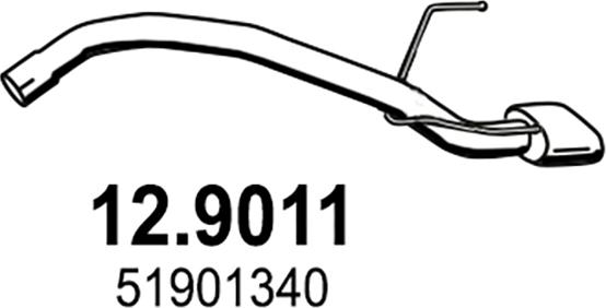 ASSO 12.9011 - Труба вихлопного газу autocars.com.ua