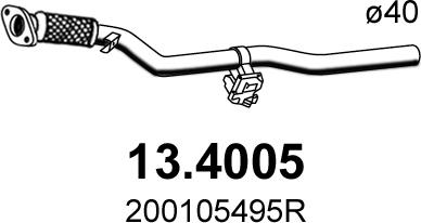 ASSO 13.4005 - Труба вихлопного газу autocars.com.ua