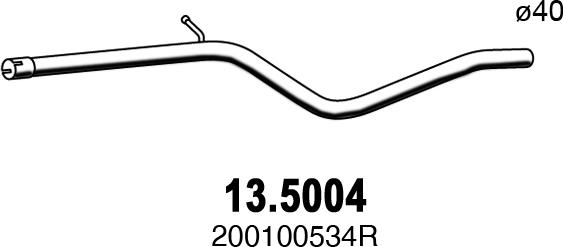 ASSO 13.5004 - Труба вихлопного газу autocars.com.ua