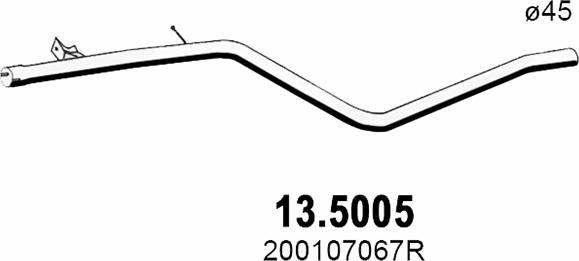 ASSO 13.5005 - Труба вихлопного газу autocars.com.ua