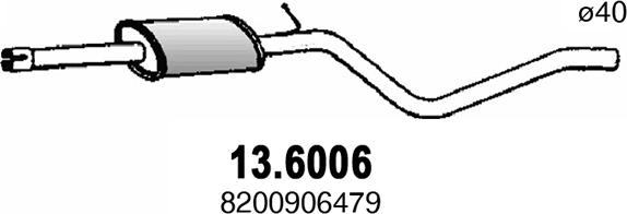 ASSO 13.6006 - Средний глушитель выхлопных газов autodnr.net