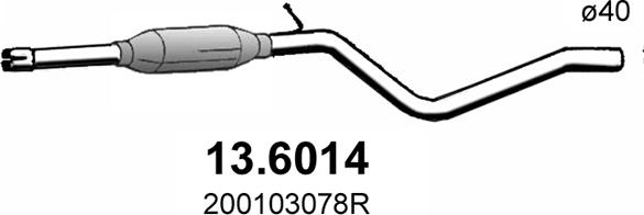 ASSO 13.6014 - Средний глушитель выхлопных газов autodnr.net