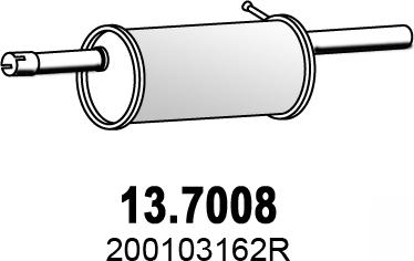 ASSO 13.7008 - Глушитель выхлопных газов, конечный autodnr.net