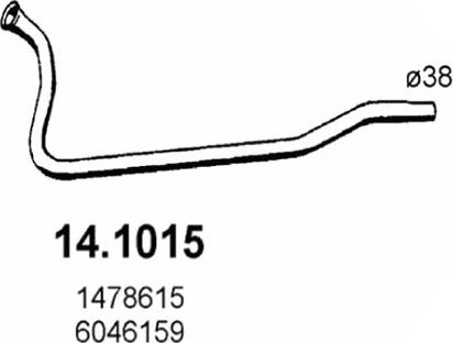 ASSO 14.1015 - Труба выхлопного газа autodnr.net
