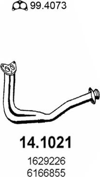ASSO 14.1021 - Труба вихлопного газу autocars.com.ua