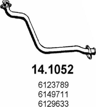 ASSO 14.1052 - Труба вихлопного газу autocars.com.ua