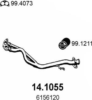 ASSO 14.1055 - Труба вихлопного газу autocars.com.ua
