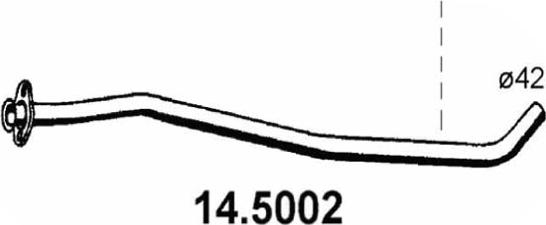 ASSO 14.5002 - Труба выхлопного газа avtokuzovplus.com.ua