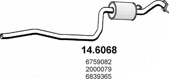 ASSO 14.6068 - Средний глушитель выхлопных газов avtokuzovplus.com.ua
