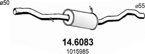 ASSO 14.6083 - Средний глушитель выхлопных газов autodnr.net