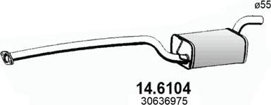 ASSO 14.6104 - Средний глушитель выхлопных газов avtokuzovplus.com.ua