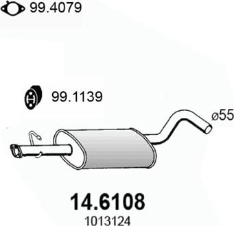ASSO 14.6108 - Середній глушник вихлопних газів autocars.com.ua
