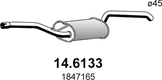 ASSO 14.6133 - Середній глушник вихлопних газів autocars.com.ua
