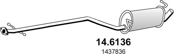 ASSO 14.6136 - Середній глушник вихлопних газів autocars.com.ua