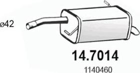 ASSO 14.7014 - Глушник вихлопних газів кінцевий autocars.com.ua
