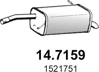 ASSO 14.7159 - Глушник вихлопних газів кінцевий autocars.com.ua