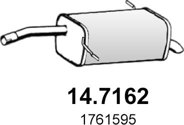 ASSO 14.7162 - Глушник вихлопних газів кінцевий autocars.com.ua