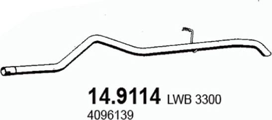 ASSO 14.9114 - Труба выхлопного газа avtokuzovplus.com.ua