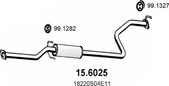 ASSO 15.6025 - Средний глушитель выхлопных газов autodnr.net