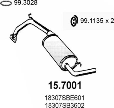 ASSO 15.7001 - Глушник вихлопних газів кінцевий autocars.com.ua